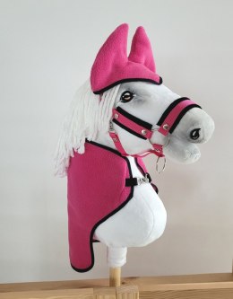 Zestaw dla Hobby Horse A3: derka + nauszniki - ciemny różowy
