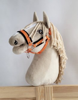Kantar regulowany dla konia Hobby Horse A3 pomarańczowy z czarnym futerkiem