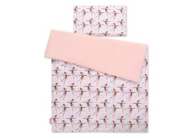 Pościel dla niemowląt 2-częściowa bawełniana - baletnice różowe
