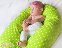 Poduszka ciążowa Longer dla kobiet w ciąży do spania - Chevron zielone
