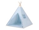 Namiot TIPI dla dzieci +mata + zawieszki pióra - niebieski