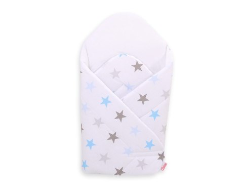 Rożek dla niemowląt usztywniany- Gwiazdy szaro-niebieskie