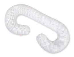 Poduszka ciążowa typu C poduszka dla kobiet w ciąży i do karmienia- mini-rozeta szara