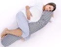 Poduszka ciążowa Longer dla kobiet w ciąży do spania - Sowy na białym tle