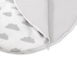 Śpiworek niemowlęcy - mini gwiazdki szare na białym tle