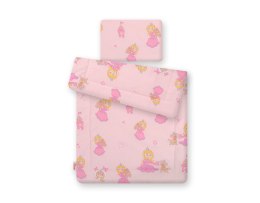 Komplet pościeli dla niemowląt z wypełnieniem 2-cz 75x100cm NEWBORN - księżniczki różowe