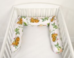 Ochraniacz wałek do łóżeczka niemowlęcego - w lesie
