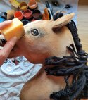 Hobby Horse Duży koń na kiju Premium - maść jelenia A3