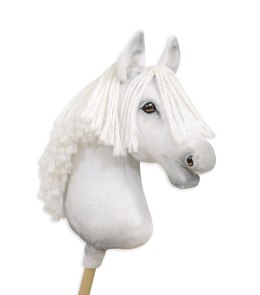 Hobby Horse Duży koń na kiju Premium - biały A3
