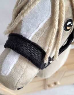 Kantar regulowany dla konia Hobby Horse A3 czarny z czarnym futerkiem
