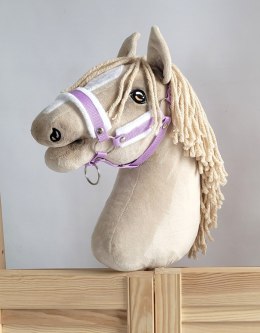 Kantar regulowany dla konia Hobby Horse A3 fioletowy z białym futerkiem