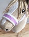 Kantar regulowany dla konia Hobby Horse A3 fioletowy z białym futerkiem