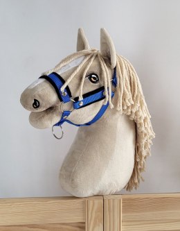 Kantar regulowany dla konia Hobby Horse A3 niebieski z czarnym futerkiem