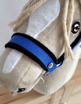 Kantar regulowany dla konia Hobby Horse A3 niebieski z czarnym futerkiem