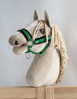 Kantar regulowany dla konia Hobby Horse A3 zielony z czarnym futerkiem