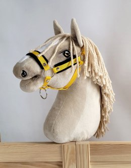 Kantar regulowany dla konia Hobby Horse A3 żółty z czarnym futerkiem