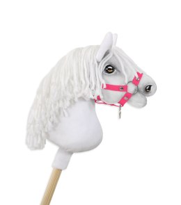 Kantar dla konia Hobby Horse A4 zapinany mały - ciemny różowy