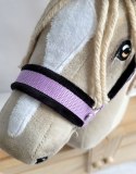 Zestaw do Hobby Horse: kantar A3 z czarnym futerkiem + uwiąz ze sznurka - czarno-fioletowy