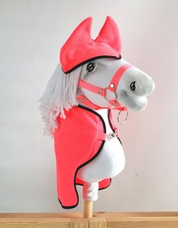 Zestaw dla Hobby Horse A4: derka + nauszniki - neon pink