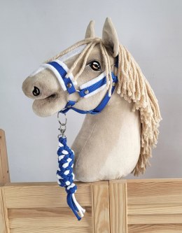 Uwiąz dla Hobby Horse ze sznurka - biało-niebieski
