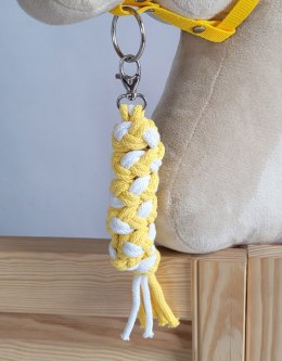 Uwiąz dla Hobby Horse ze sznurka - biało-żółty