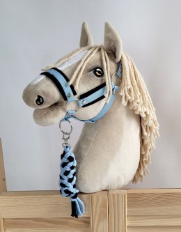 Uwiąz dla Hobby Horse ze sznurka - czarno-błękitny