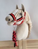 Uwiąz dla Hobby Horse ze sznurka - czarno-czerwony