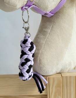 Uwiąz dla Hobby Horse ze sznurka - czarno-fioletowy