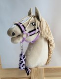 Uwiąz dla Hobby Horse ze sznurka - czarno-fioletowy