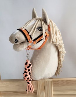 Uwiąz dla Hobby Horse ze sznurka - czarno-pomarańczowy