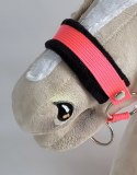 Zestaw do Hobby Horse: kantar A3 z czarnym futerkiem + uwiąz ze sznurka - neon-pink/ czarny
