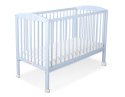 Drewniane łóżeczko dla niemowląt 120x60cm gwiazdki niebieskie