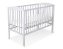 Drewniane łóżeczko dla niemowląt 120x60cm gwiazdki szare