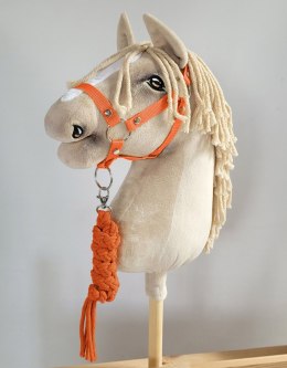 Zestaw do Hobby Horse: kantar A3 + uwiąz ze sznurka - pomarańczowy