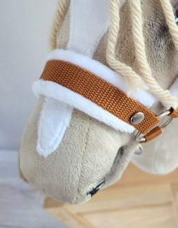 Kantar regulowany dla konia Hobby Horse A3 rudy białym futerkiem