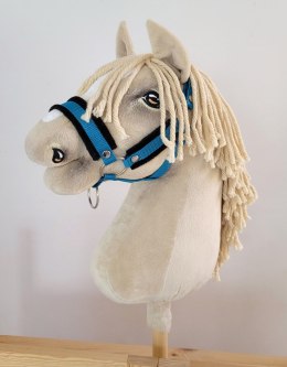 Kantar regulowany dla konia Hobby Horse A3 turkus z czarnym futerkiem