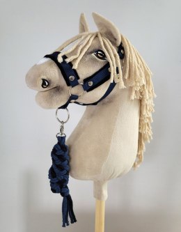Uwiąz dla Hobby Horse ze sznurka - czarno-granatowy