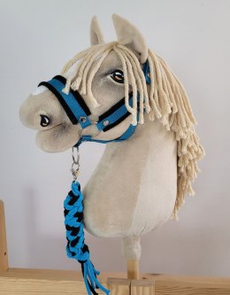 Uwiąz dla Hobby Horse ze sznurka - czarno-turkusowy