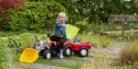 Rolly Toys rollyKid Traktor na pedały STEYR czerwony z łyżką i przyczepą