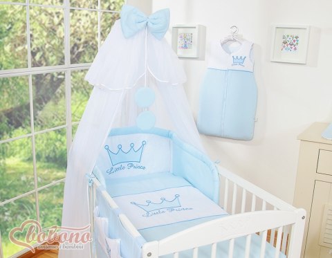 Pościel 5-cz z moskitierą- Little Prince/Princess niebieska